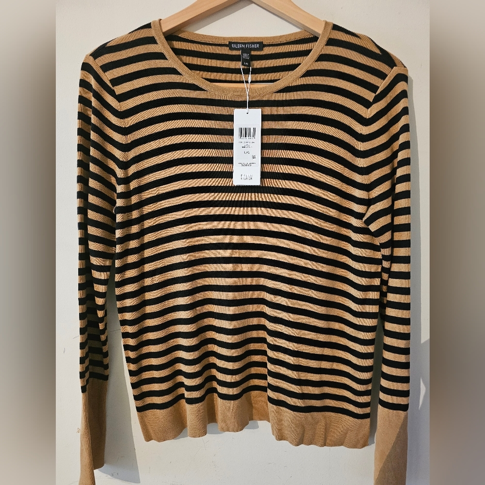 Eileen Fisher stripped sweater